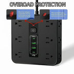 PowerHub Max™ — Smart Surge Protector with USB & Type-C Fast Charging