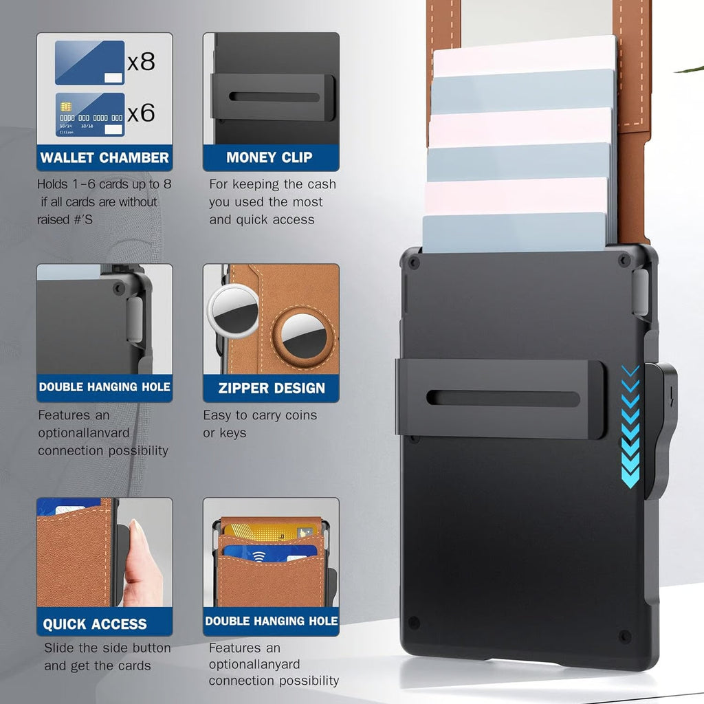 VaultEdge™ Airtag Minimalist Wallet — Slim, Secure & Smart