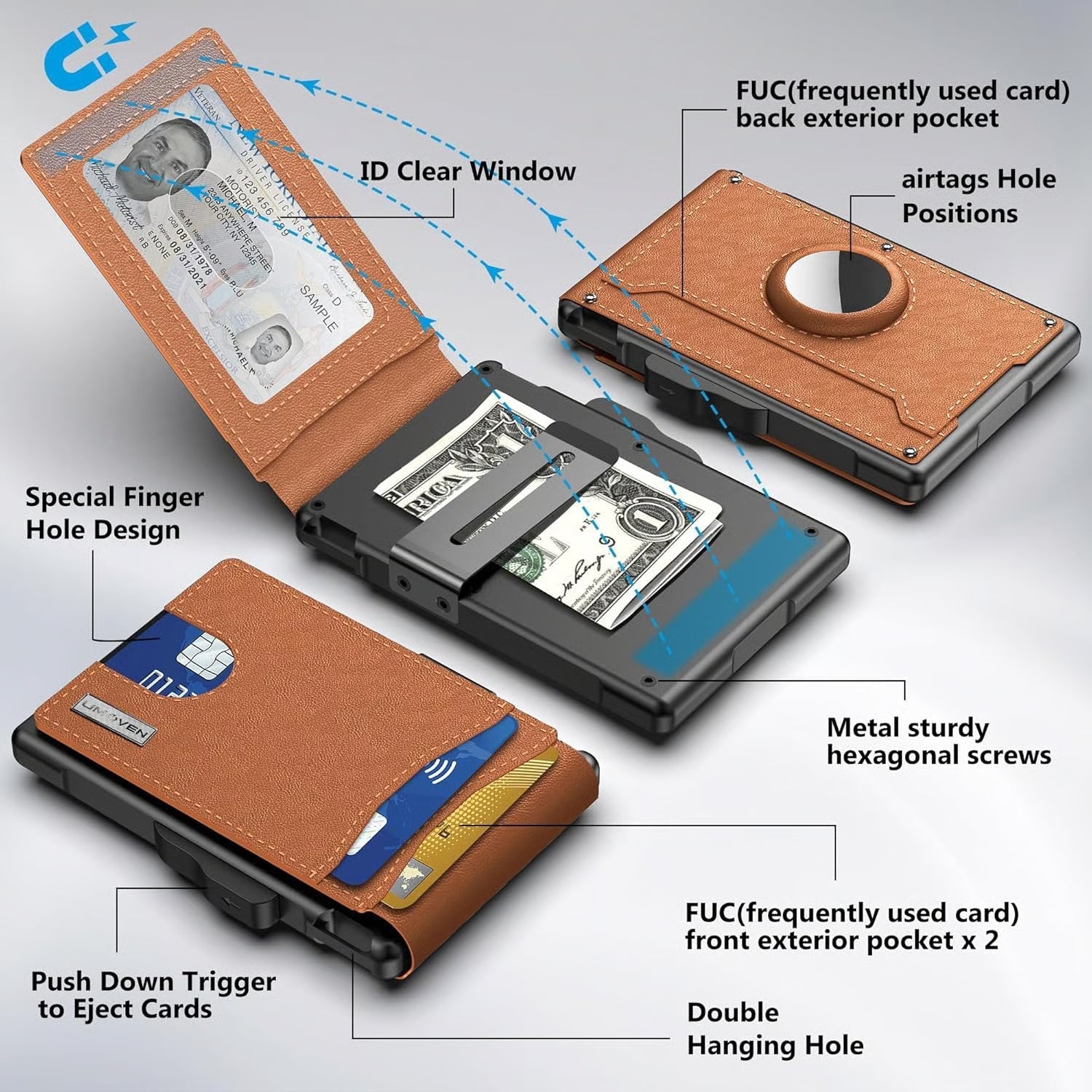 VaultEdge™ Airtag Minimalist Wallet — Slim, Secure & Smart
